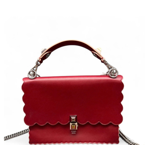 Fendi Medium Kan I Calfskin Red Fendi Medium Kan I Calfskin Red