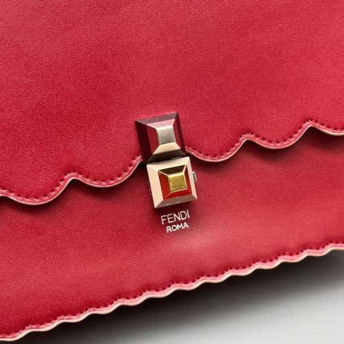 Fendi Medium Kan I Calfskin Red Fendi Medium Kan I Calfskin Red
