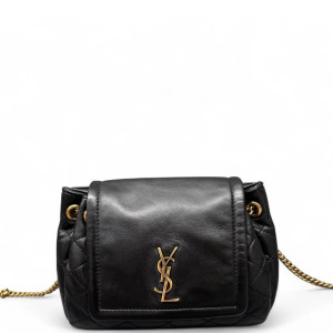 Yves Saint Laurent Mini Nolita Shoulder Bag Nappa Lambskin Black