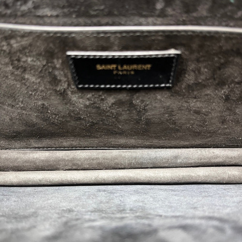 Yves Saint Laurent Studded Crossbody Bag Pull Up Leather Black