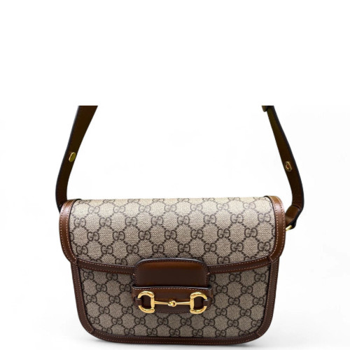 Gucci Medium Horsebit 1955 GG Supreme Monogram Brown
