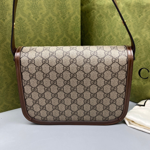Gucci Medium Horsebit 1955 GG Supreme Monogram Brown