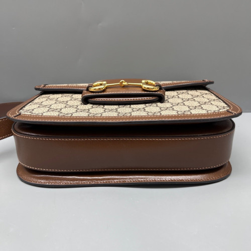 Gucci Medium Horsebit 1955 GG Supreme Monogram Brown