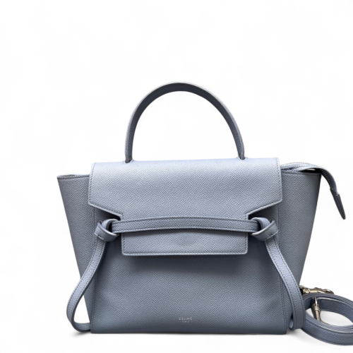 Celine Micro Belt Bag Grained Calfskin Dusty Blue