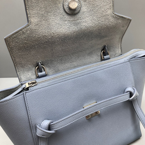 Celine Micro Belt Bag Grained Calfskin Dusty Blue