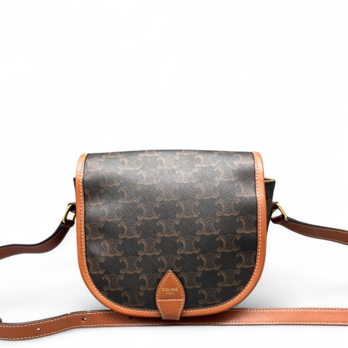 Celine Medium Folco Bag Triomphe Brown Black