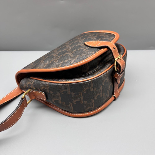 Celine Medium Folco Bag Triomphe Brown Black