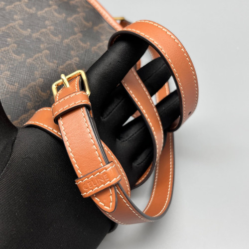 Celine Medium Folco Bag Triomphe Brown Black