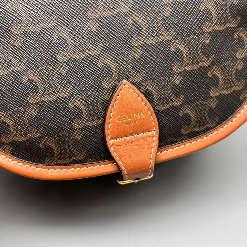 Celine Medium Folco Bag Triomphe Brown Black