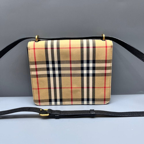 Burberry Crossbody Bag House Check Beige Black Red