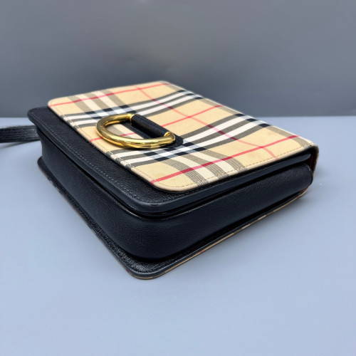 Burberry Crossbody Bag House Check Beige Black Red