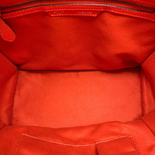 Celine Medium Luggage Phantom Grained Calfskin Red Orange