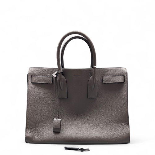 Yves Saint Laurent Large Sac De Jour Grained Calfskin Grey