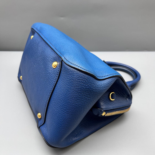 Miu Miu Two-Way Bag Goatskin Blue Miu Miu Two-Way Bag Goatskin Blue