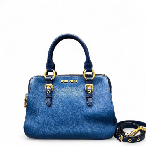 Miu Miu Two-Way Bag Goatskin Blue