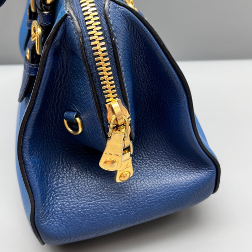 Miu Miu Two-Way Bag Goatskin Blue