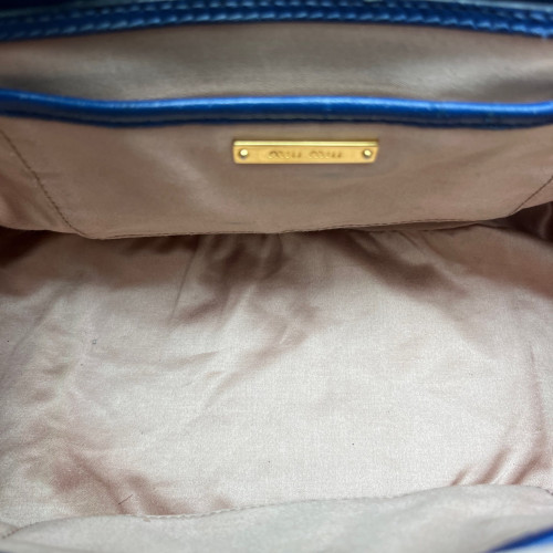 Miu Miu Two-Way Bag Goatskin Blue