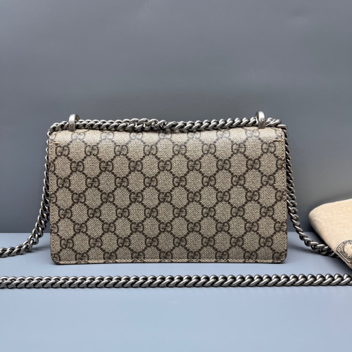 Gucci Dionysus GG Supreme Monogram Suede Beige Red