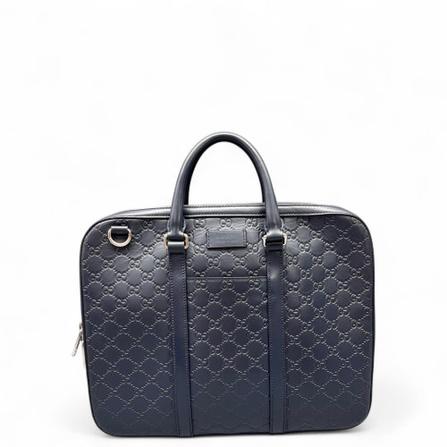 Gucci Briefcase Guccissima Dark Blue