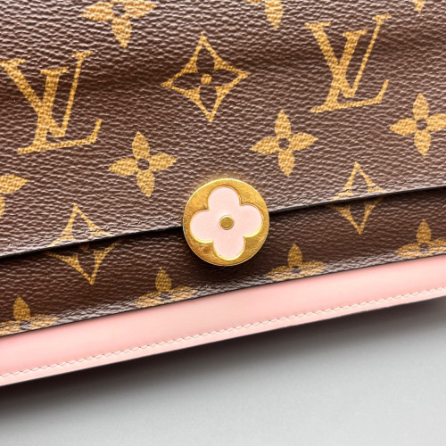 Louis Vuitton Flore Chain Wallet Monogram Brown