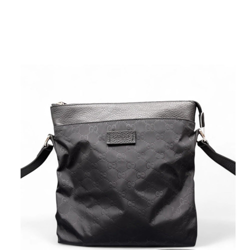 Gucci Messenger Nylon Calfskin Black