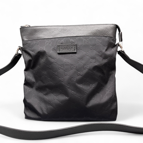 Gucci Messenger Nylon Calfskin Black