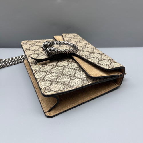 Gucci Mini Dionysus GG Monogram Suede Brown Beige