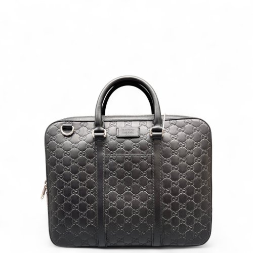 Gucci Briefcase Guccissima Black