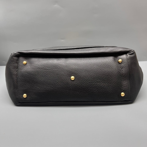 Gucci Tote Bag Grained Calfskin Black