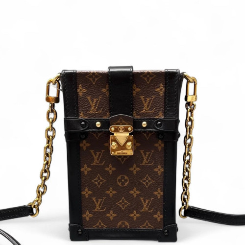 Louis Vuitton Pochette Trunk Verticale Monogram Macassar Brown