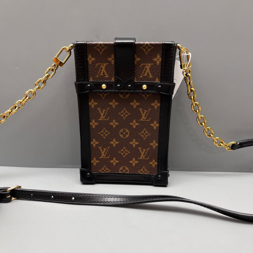 Louis Vuitton Pochette Trunk Verticale Monogram Macassar Brown
