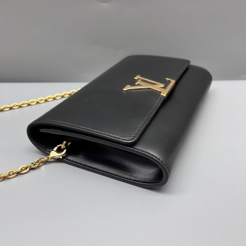 Louis Vuitton Shoulder Bag Calfskin Black Louis Vuitton Shoulder Bag Calfskin Black
