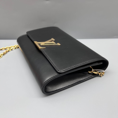 Louis Vuitton Shoulder Bag Calfskin Black Louis Vuitton Shoulder Bag Calfskin Black