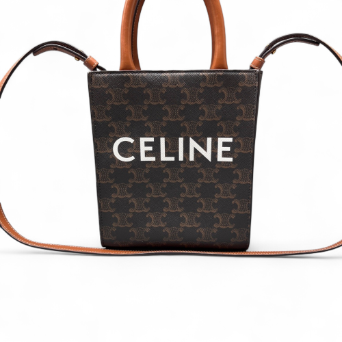 Celine Nano Vertical Cabas Triomphe Brown Black