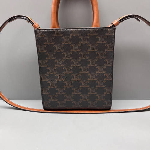 Celine Nano Vertical Cabas Triomphe Brown Black