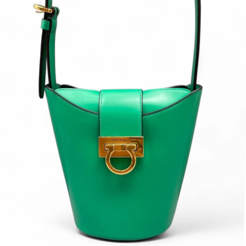 Salvatore Ferragamo Bucket Calfskin Green