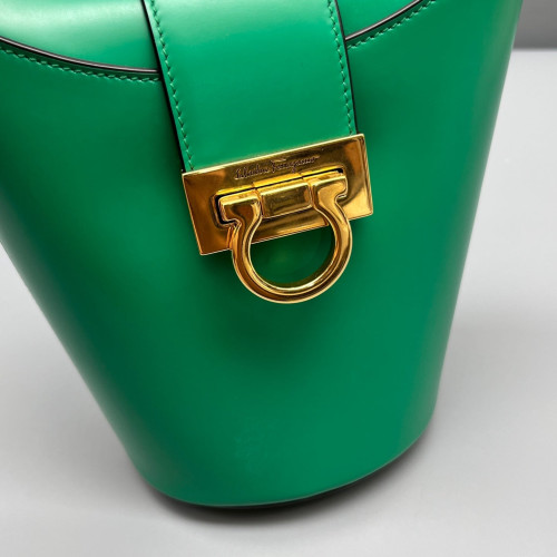 Salvatore Ferragamo Bucket Calfskin Green