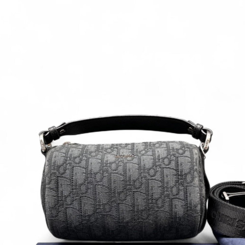 Dior Roller Messenger Bag Oblique Black Grey