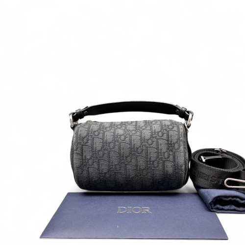 Dior Roller Messenger Bag Oblique Black Grey
