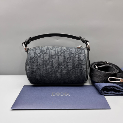 Dior Roller Messenger Bag Oblique Black Grey