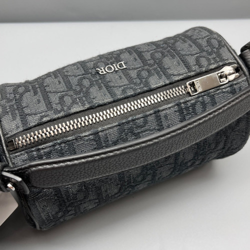 Dior Roller Messenger Bag Oblique Black Grey