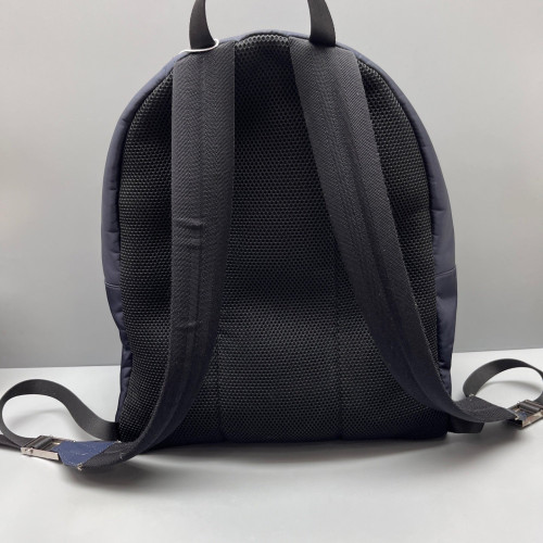 Fendi Monster Eyes Large Backpack Nylon Calfskin Dark Blue White Red