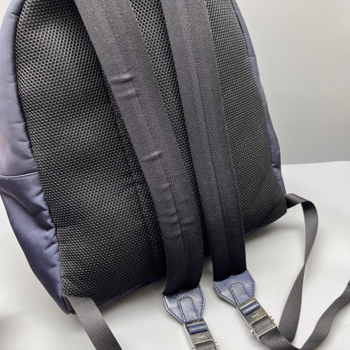 Fendi Monster Eyes Large Backpack Nylon Calfskin Dark Blue White Red