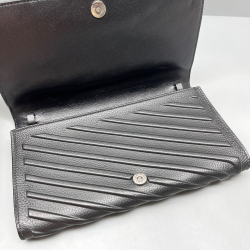 Balenciaga Car Flap Crossbody Bag Calfskin Black