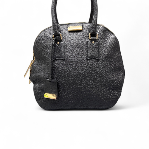 Burberry Large Orchard Bowling Bag Grained Calfskin Black