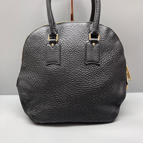 Burberry Large Orchard Bowling Bag Grained Calfskin Black