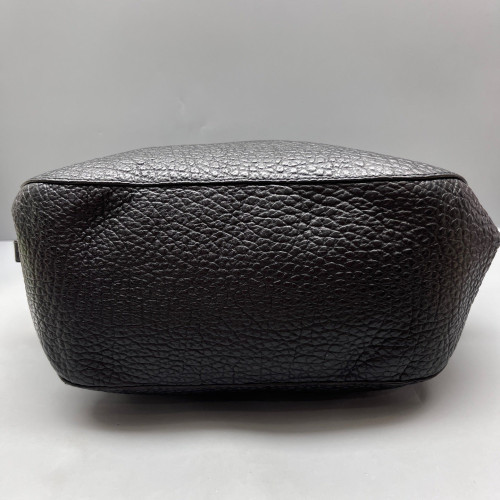 Burberry Large Orchard Bowling Bag Grained Calfskin Black