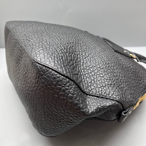 Burberry Large Orchard Bowling Bag Grained Calfskin Black