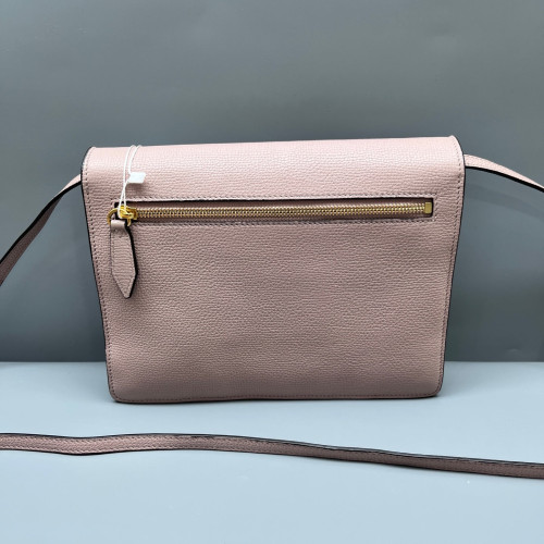 Burberry Small Macken Crossbody Bag Calfskin House Check Pink Beige Black