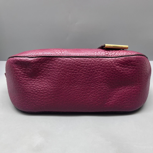 Burberry Small Orchard Bowling Bag Grained Calfskin Red